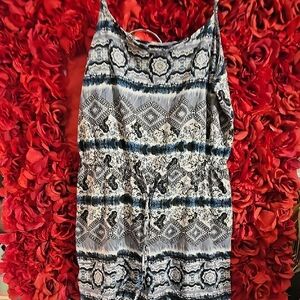 Deb Women's Stylish Romper Blue/Grey Adjustable Straps Size XLarge